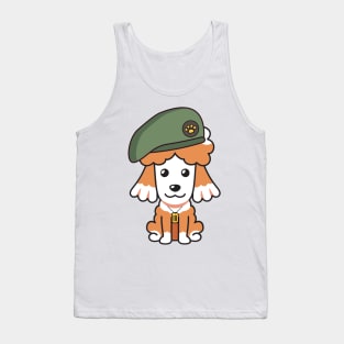 Green Beret French Poodle Tank Top